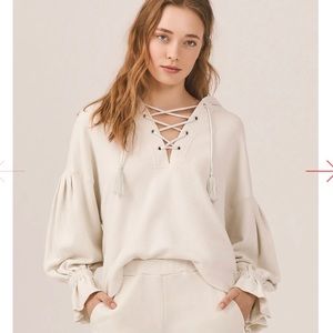 Something Navy Sophia Lace-Up Hoodie 💕